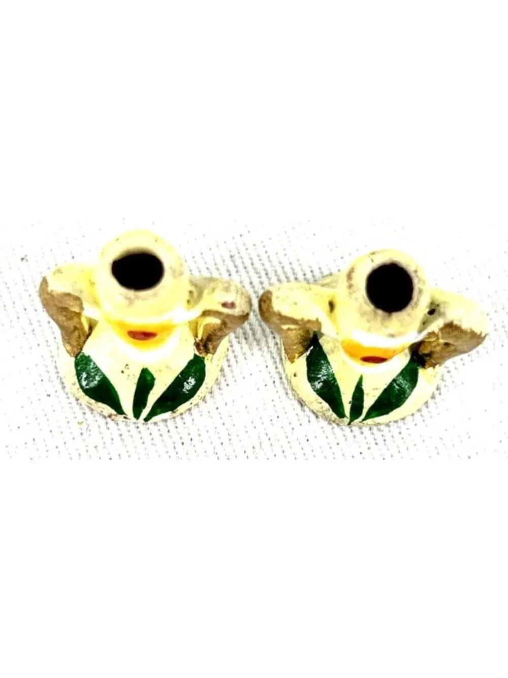 Dollhouse Miniatures Candleholder Terra Cotta Handcrafted .75